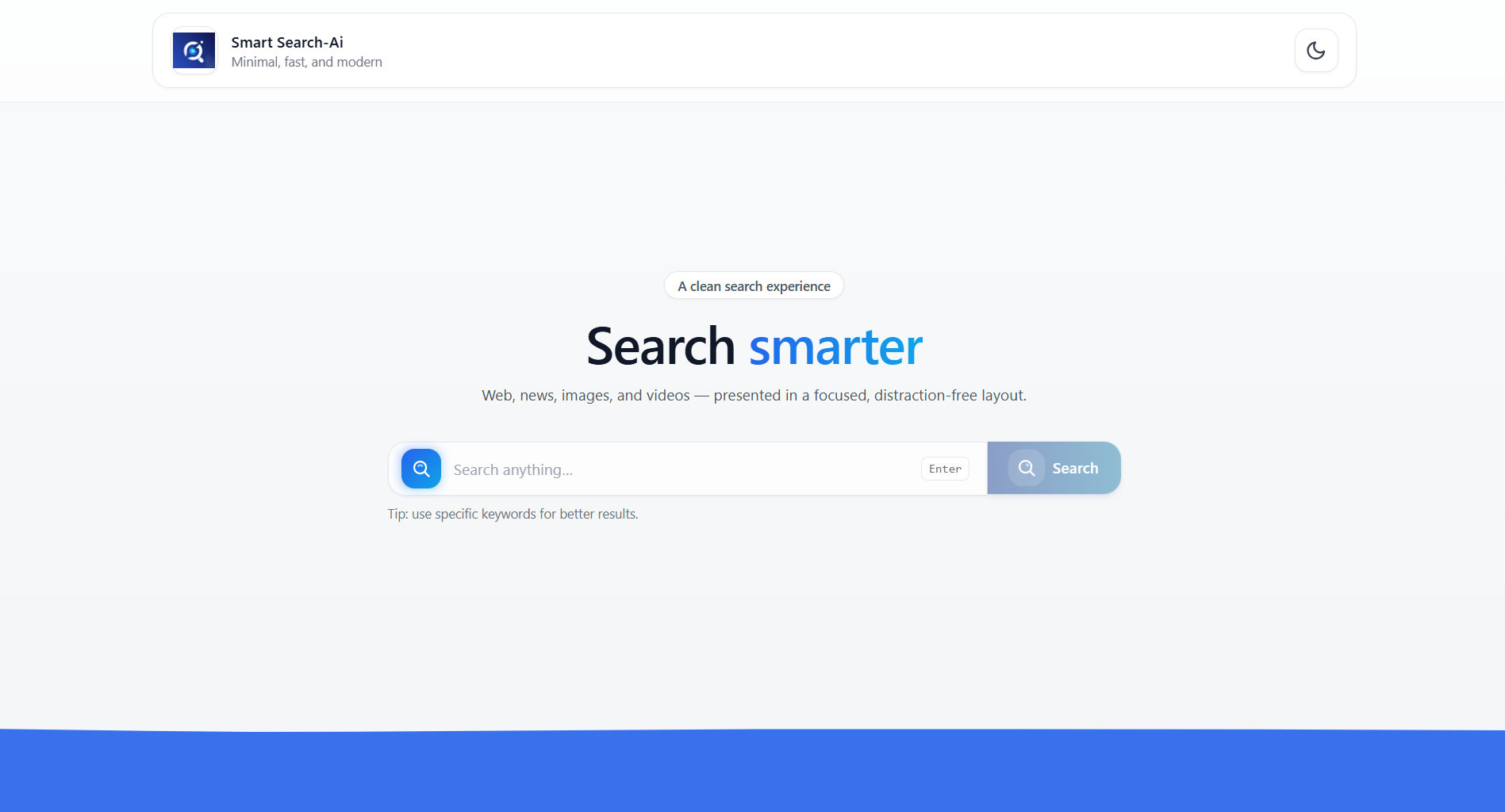 Smart Search AI web app